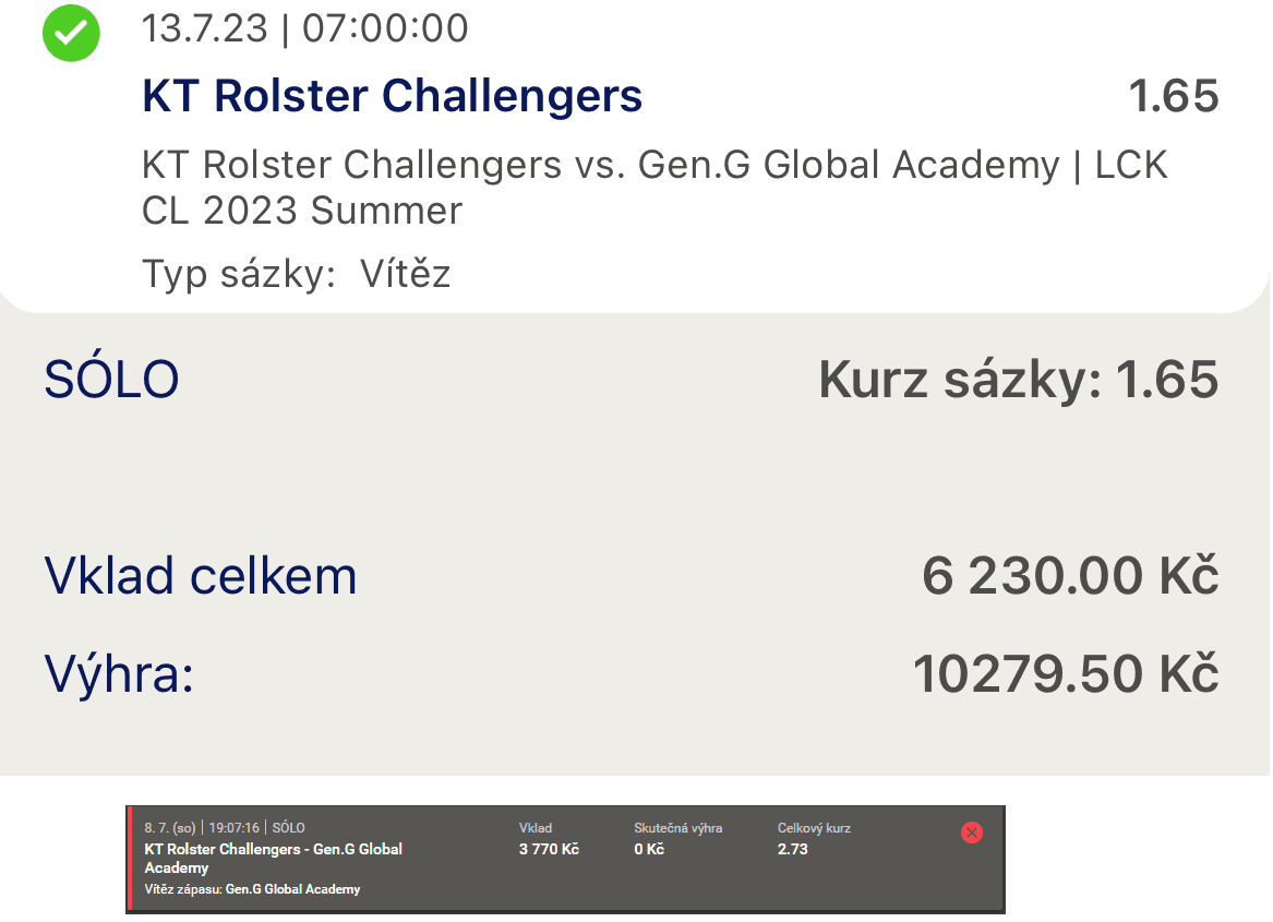 Příklad surebetu 1