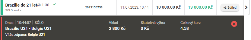 Příklad surebetu 2